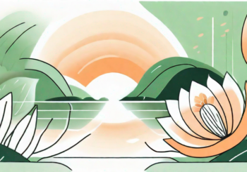 A serene natural environment with elements symbolizing birth and new life