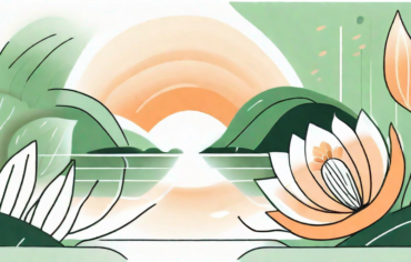 A serene natural environment with elements symbolizing birth and new life