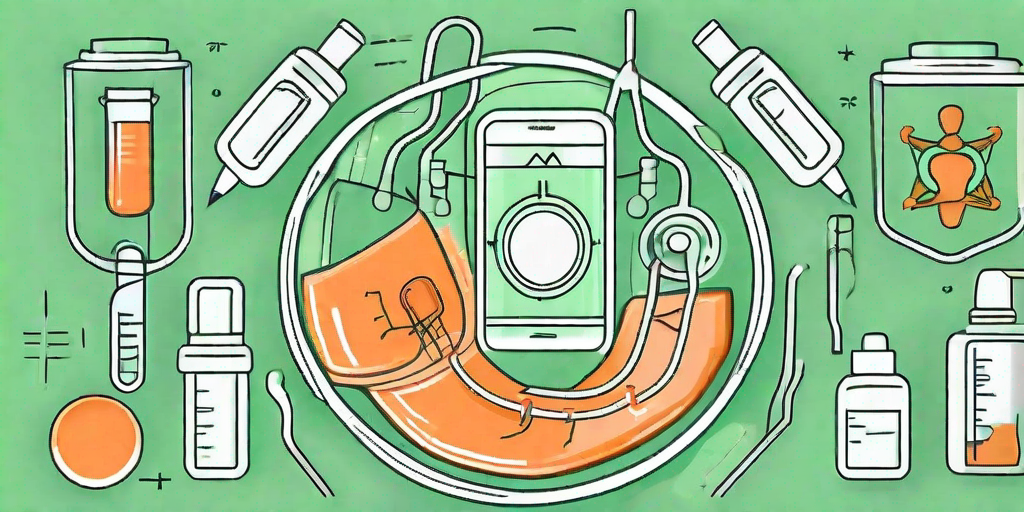 An intrauterine device (diu) surrounded by various medical and prevention symbols
