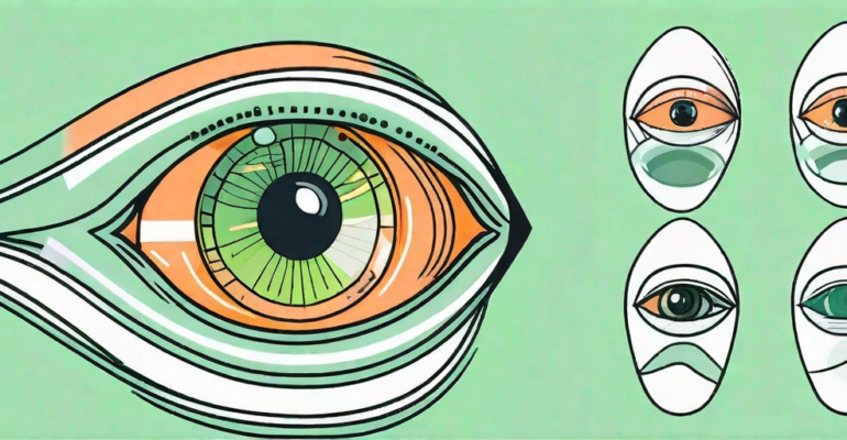 An eye undergoing a keratoconus surgery