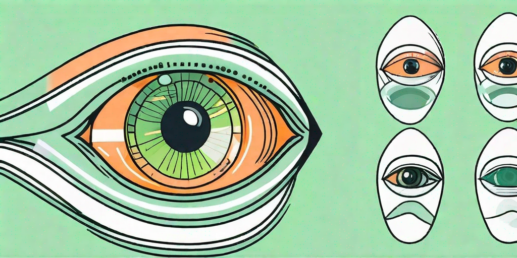 An eye undergoing a keratoconus surgery