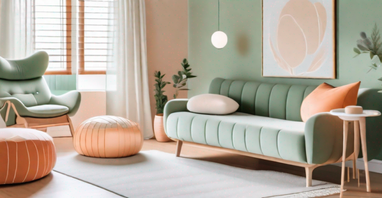 A serene birthing room with calming colors